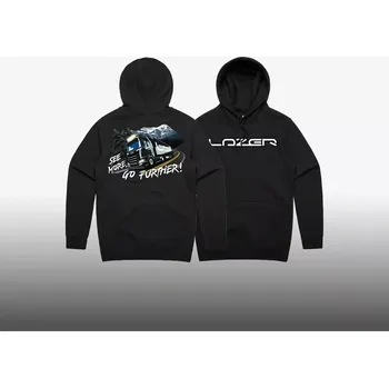 Pánská mikina Mikina s kapucí Lazer černá- TRUCKING
