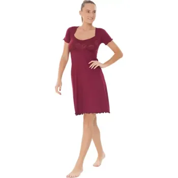 Dámská noční košile Dámská noční košile Follia modal Clodette/12110, 2XL, bordó