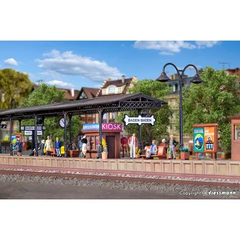 Modelová železnice H0 - Nástupiště "Baden-Baden", šestidílné, rozšiřitelné / Vollmer 43559