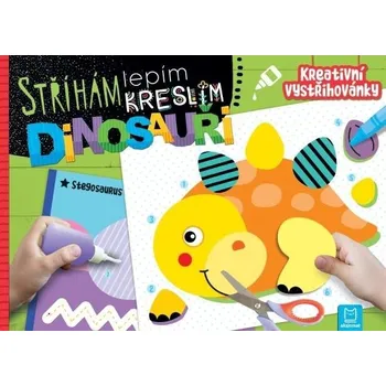 omalovánky Stříhám, lepím, kreslím Dinosauři - Kreativní vystřihovánky