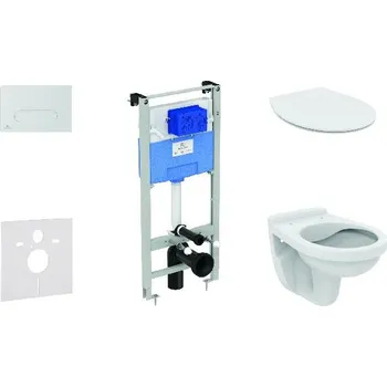 Klozet Ideal Standard ProSys - Set předstěnové instalace, klozet Alpha se sedátkem, tlačítko Oleas M1, SoftClose, chrom mat ProSys120M SP41