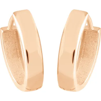 Náušnice GEMMAX Oválné náušnice z růžového zlata – zlatý šperk ryzosti 585/1000 v Dárkovém balení s Certifikátem GLERN-03162