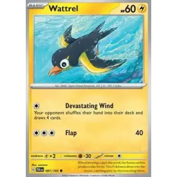 Karetní hra Pokémon PAL 081/193 Wattrel - Paldea Evolved Stav: Near Mint, Verze: NORMAL