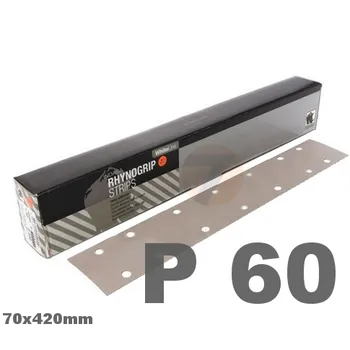 Brusný papír Indasa Br. papír WL VELCRO hoblík 70x420mm SZ P60 14děr 50 ks