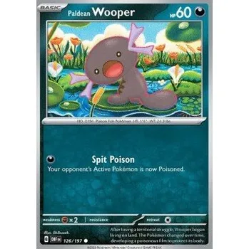 Volný čas Pokémon OBF 126/197 Paldean Wooper - Obsidian Flames Stav: Near Mint, Verze: NORMAL