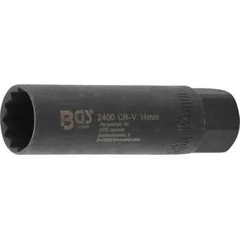 Autodíl BGS technic Hlavice pro zapalovací svíčky 3/8" x 14mm,délka 65mm,extra úzká - BGS 2400