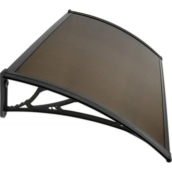 Stříška nad vchodové dveře Dveřní vchodová stříška 120x80cm NEDĚLENÁ hnědá