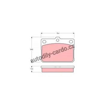 Autodíl Sada brzdových destiček TRW GDB295 - HYUNDAI PONY, MITSUBISHI COLT I, TOYOTA COROLLA