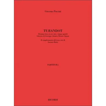 Giacomo Puccini: Turandot (noty, partitura)