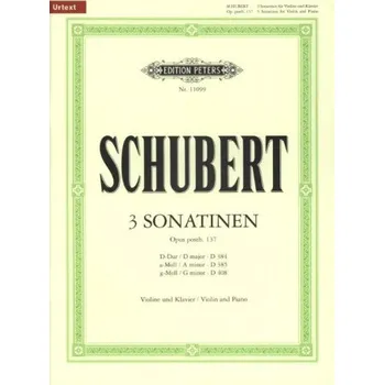 Franz Schubert: Drei Sonatinen op. 137 D 384/385/408 (noty na housle, klavír)