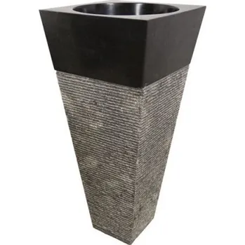 Umyvadlo Volně stojící kamenné umyvadlo Pedestal IDS 141 Black