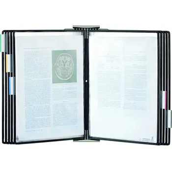 djois Sterifold - nástěnný kovový držák, antimikrobiální, 10 rámečků A4, rámečky černé, 1 set