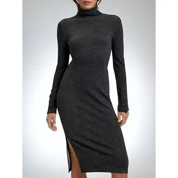 Dámské šaty Sinsay - Midi šaty s rolákem - šedá - 2787X-90M - 2787X-90M-XXS-3