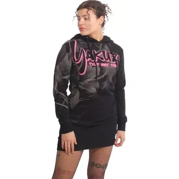 Dámské šaty Yakuza dámské mikinové šaty NIGHT FLOWER GKB 25108 Black