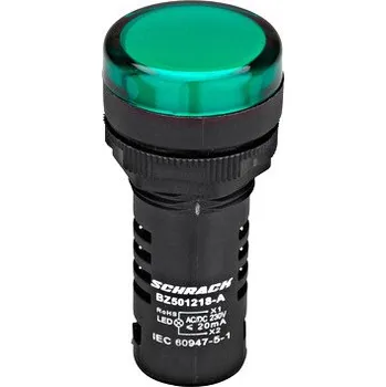 BZ501218-B LED signálka monoblok 230 V AC/DC, zelená