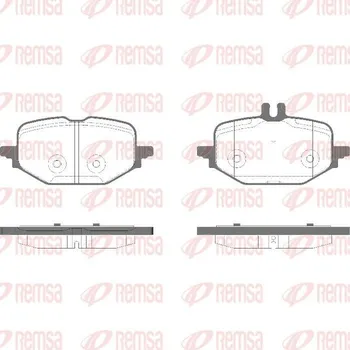 Brzdová destička Sada brzdových destiček, kotoučová brzda REMSA 1972.00