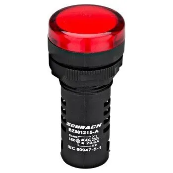 BZ501215-B LED signálka monoblok 230 V AC/DC, červená