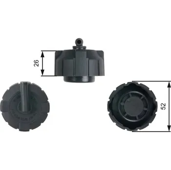 Palivová nádrž Uzavírací víčko, nádoba chladiva GATES RC213
