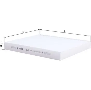 Ventilátor topení a klimatizace Filtr, vzduch v interiéru MAHLE LA 569