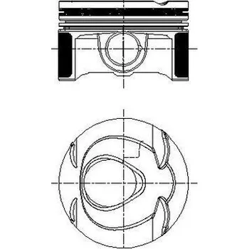 Píst motoru Píst MAHLE 001 PI 00163 000