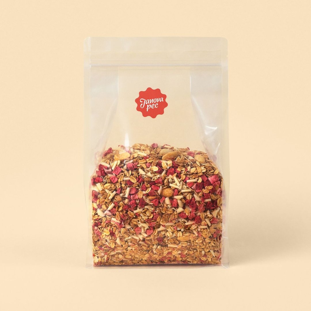 Janova pec Jahodové pečené müsli 1000 g