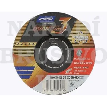 Brusný kotouč Norton Brusný kotouč 125x7x22,23 NQ24N QUANTUM3 INOX 8719362109239