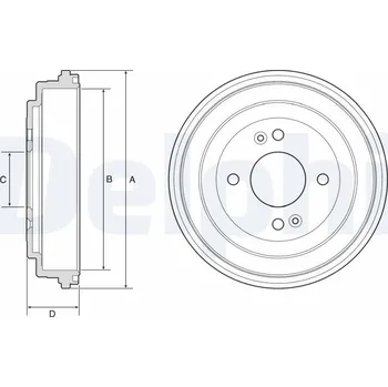Brzdový buben Brzdový buben DELPHI BF580