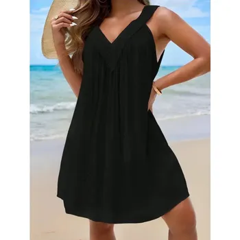 Dámské šaty Dámské plážové šaty Barva: Černá, Velikostní tabulka: XL