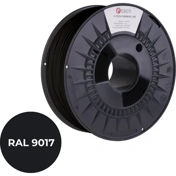 Filament C-TECH Filament PREMIUM LINE PETG dopravní černá RAL9017 1,75mm 1kg