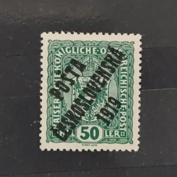 Sběratelství Známka ČSR PČ 1919 , 50h, Pof.43*, II. typ přetisku