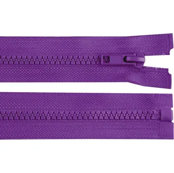 Zip Kostěný zip No 5 délka 90 cm bundový - fialová purpura