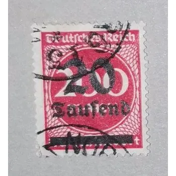 Sběratelství Známka Německo, Reich, 20/200T.Mk./Mk., Mi.282#