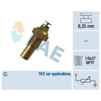 Čidlo automobilu Snímač, teplota chladiva FAE 32230