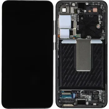 Náhradní dil pro Samsung S911 Galaxy S23 - LCD display + Dotyková deska + Přední kryt Graphite Grey / Šedá (Service Pack)