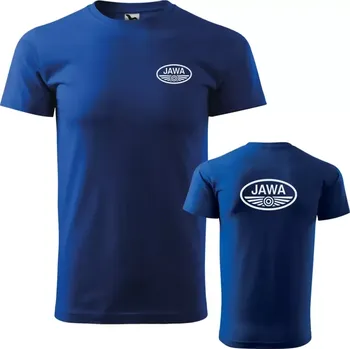 Tričko JAWA 2T - modrá / XXL / bílá