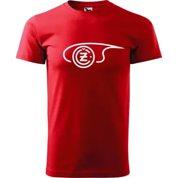 Tričko Čezeta ČZ 5T - červená / L / bílá