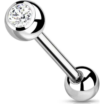 Piercing Piercing do jazyku TITAN čirý 1,6 x 19 mm