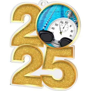 Poháry Bauer Akrylátová medaile MDA2025M24 | Plavání