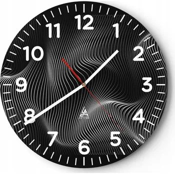 Hodiny Kuchyňské nástěnné hodiny 30x30 3D Moderní skleněné hodiny do obýváku Tiché