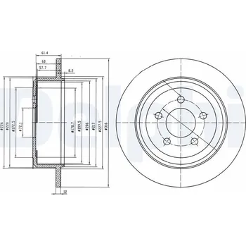 Brzdový kotouč Brzdový kotouč DELPHI BG4159