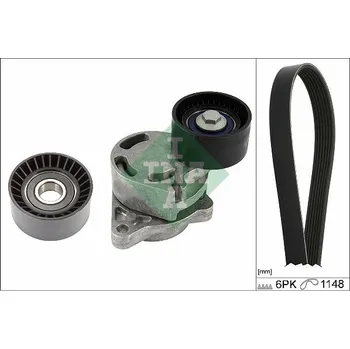 Sada žebrovaných klínových řemenů Schaeffler INA 529 0407 10