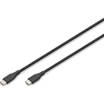 Datový kabel Silikonový USB-C kabel - USB-C, USB 2.0, 60W, 0,5m, černý