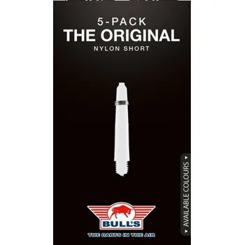 Příslušenství pro šipky Násadky Bull's Nylon White Short + Ring 5-pack