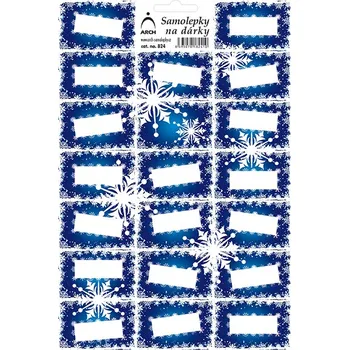 Obálka Samolepky na dárky hvězdy - modré 17 x 24,5 cm