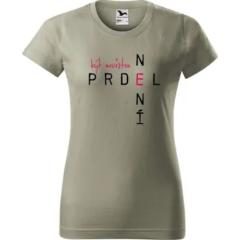 Dámské tričko DOBRÝ TRIKO Dámské tričko s potiskem Být nevěstou Barva: Světlá khaki, Velikost: XS