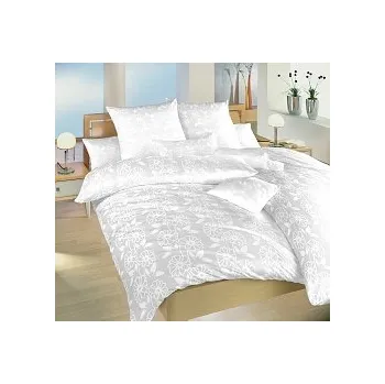 Povlečení Povlečení damašek - Jiřiny bílé 140x200 jen cícha bílý