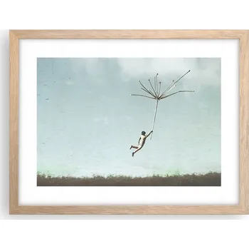 Obraz Obraz plakát v rámu světlý dub do obýváku 40x30 abstrakce foto na zeď