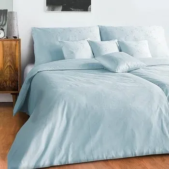 Povlečení Povlečení damašek prodloužené 140x220,70x90 cm Velké květy modré