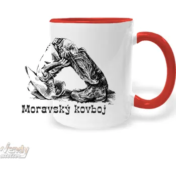 Hrnek - Moravský kovboj Barva: Červená