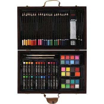 kreativní sada Teddies Sada na malování - Art box kreativní sada 79ks v dřevěném kufříku